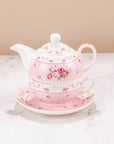Personal Teapot With Cup and Saucer