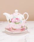 Personal Teapot With Cup and Saucer