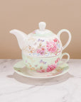 Personal Teapot With Cup and Saucer